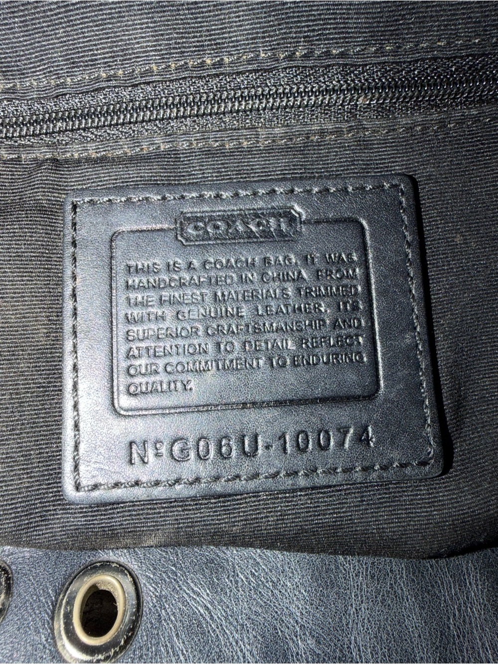 Coach VTG Y2K SoHo Signature Half Moon Hobo Canvas & Black Leather Shoulder Bag - Picture 8 of 11